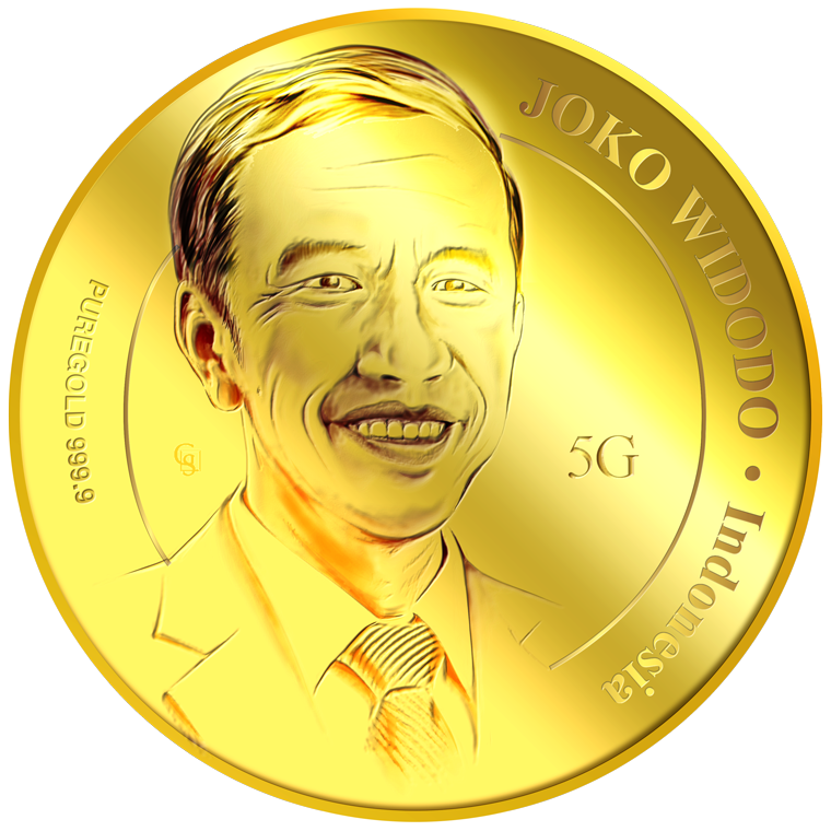 5g Joko Widodo Gold Medallion