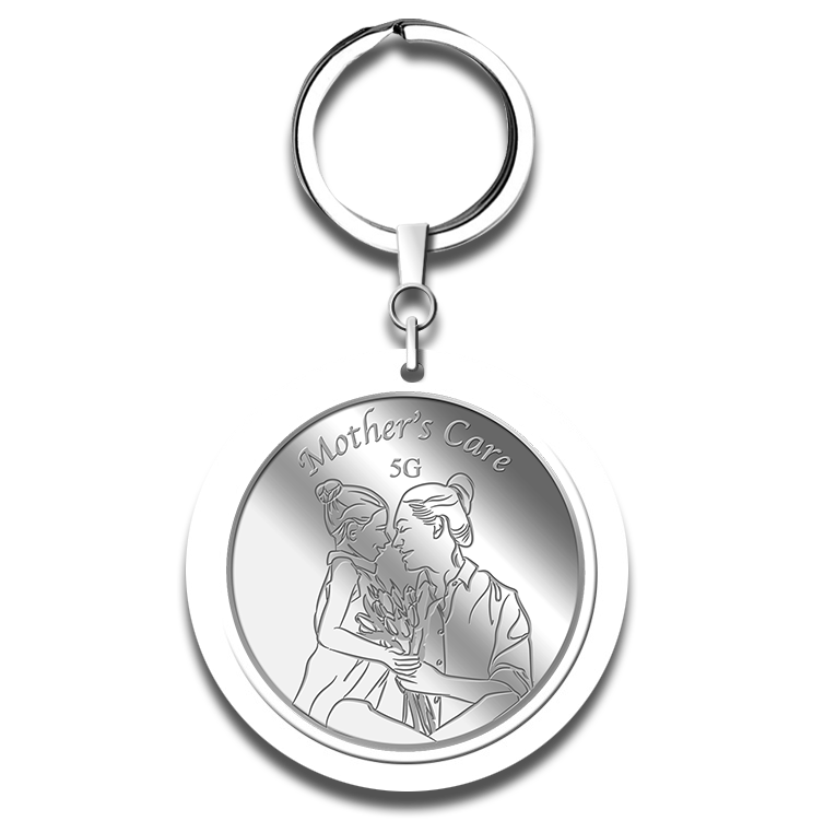 5g 2022 Mother’s Care Silver Medallion Keychain