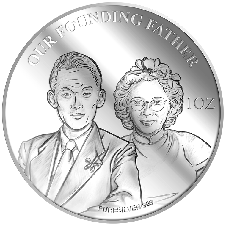 1Oz SG Founding Father (Series 3) (Blissful Marriage) Silver Medallion